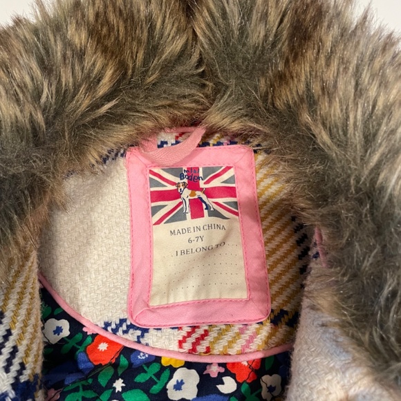 Mini boden wool plaid coat - Picture 2 of 2